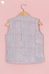 Cambric Cotton Quilted Vest In Block Print